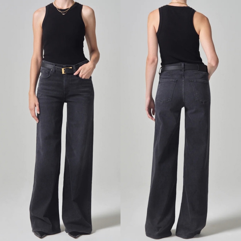 Citizens Of Humanity Black Flare & Wide Leg Jeans - Picture 2 of 13